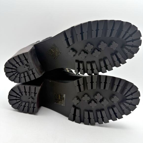 Jack Rogers Womens Harper Hiker Booties US 7.5 Black Leather Water Resistant NIB - Picture 11 of 12